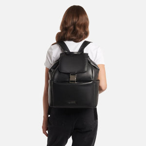 Lambert - Le Averi - Sac à dos en cuir vegan puffy noir