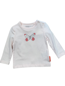 Noppies - Chandail rose papillon, 2-4 mois