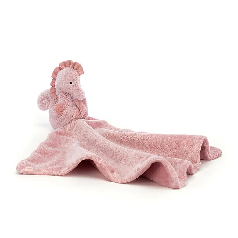 Jellycat -  Hippocampe rose avec couverture