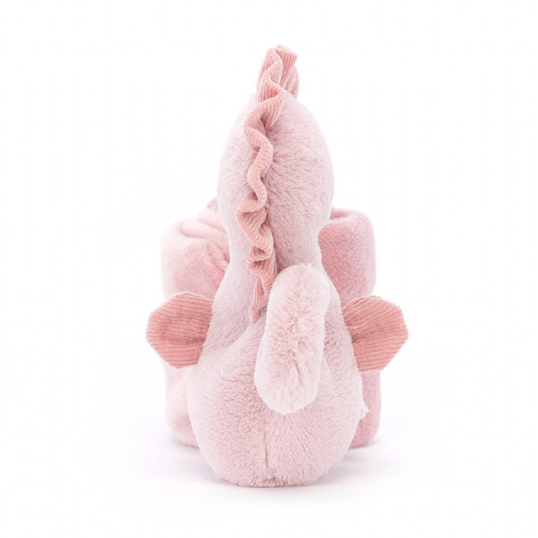 Jellycat -  Hippocampe rose avec couverture