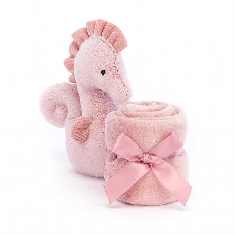 Jellycat -  Hippocampe rose avec couverture