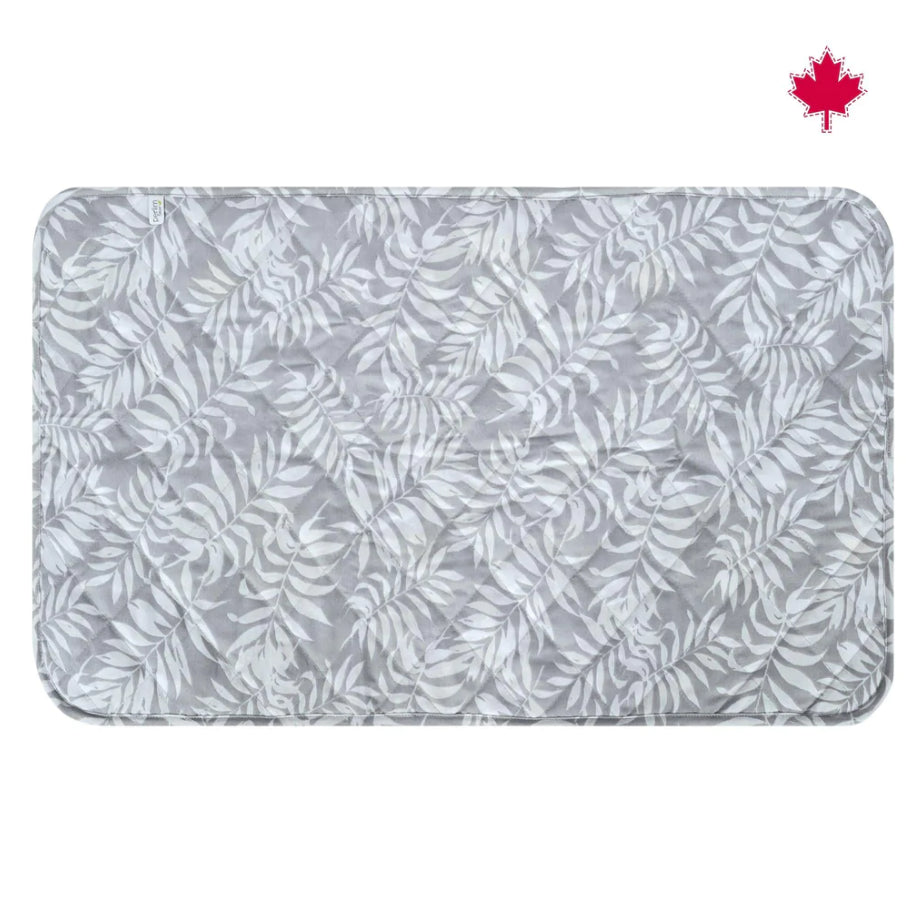 Perlimpinpin - Piqué résistant à l'eau, feuille grise 16x24