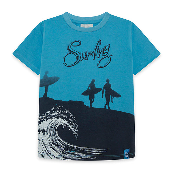 Tuc tuc - Chandail manches courtes - Bleu surf, 7 ans