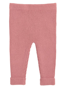 Petit lem - Pantalon en tricot, rose sauvage, 3-6 mois