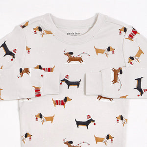 Petit lem - Ensemble pyjama à imprimés de chiens saucisses