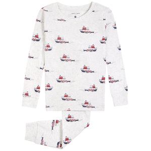 Petit lem - Pyjama 2 pièces - Gris avec bateau