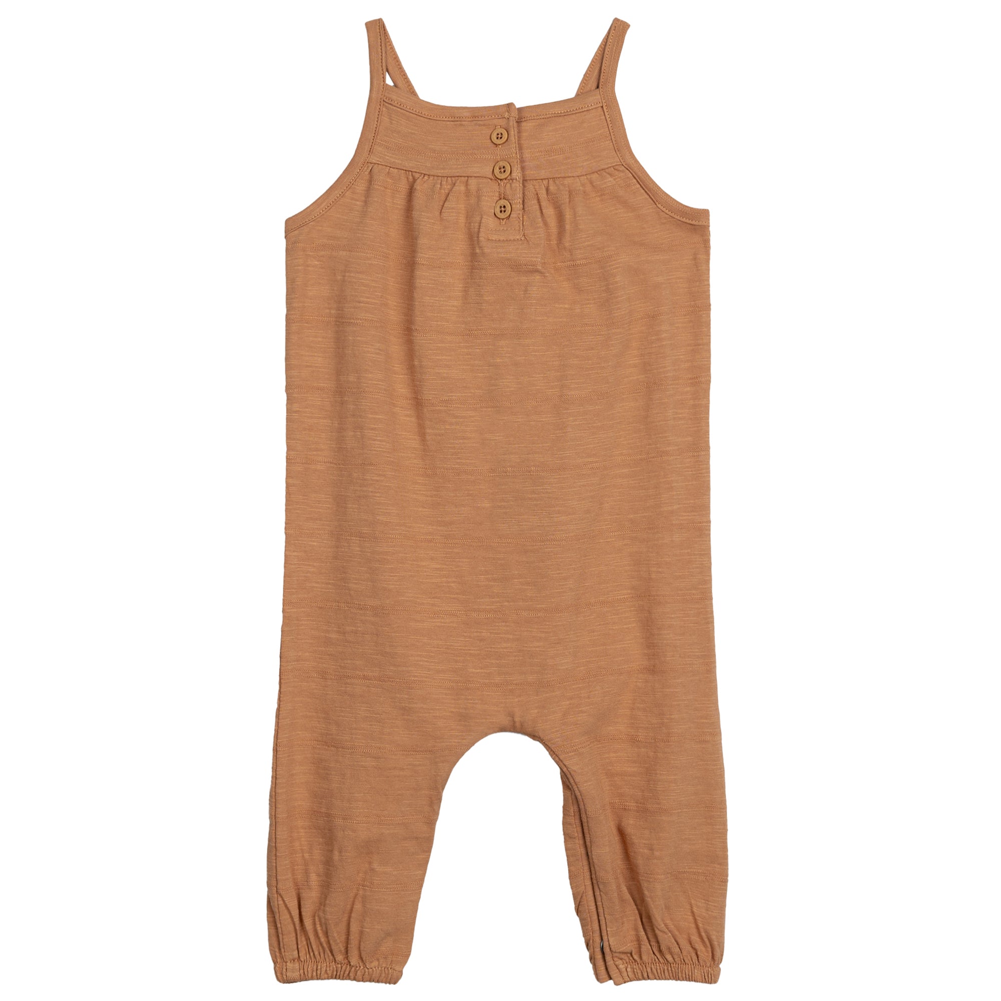 Miles the label - Combinaison terracotta en jersey texturé pour bébé