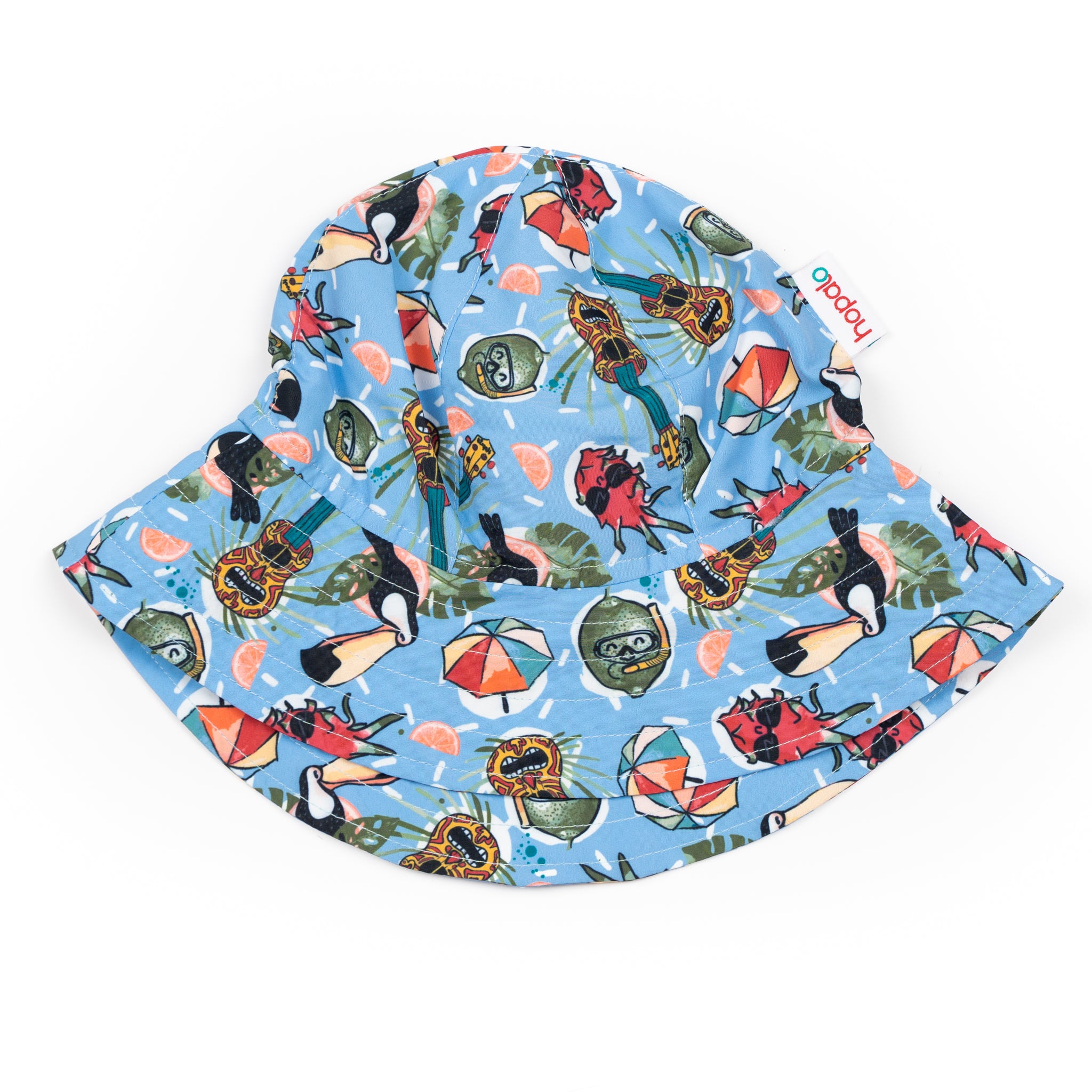 Hopalo - Chapeau  soleil nautique UV50+ ajustable - Tropical