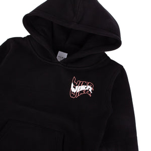 WLKN - Hoodie Junior wavy noir rose/blanc