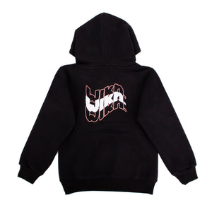 WLKN - Hoodie Junior wavy noir rose/blanc