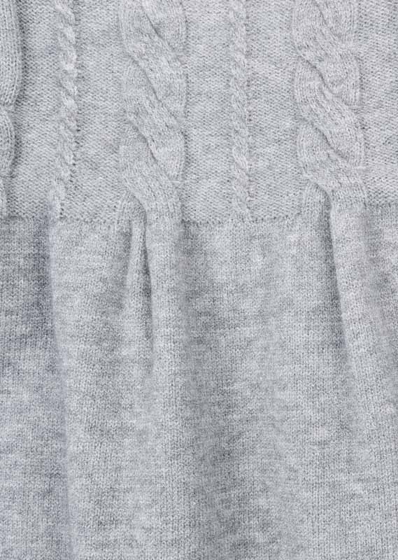 Losan - Robe en tricot gris avec collant crème, 3 ans