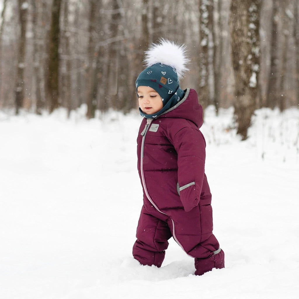 Perlimpinpin - Habit de neige 1 pièce pour bébé - Vigne 6 mois