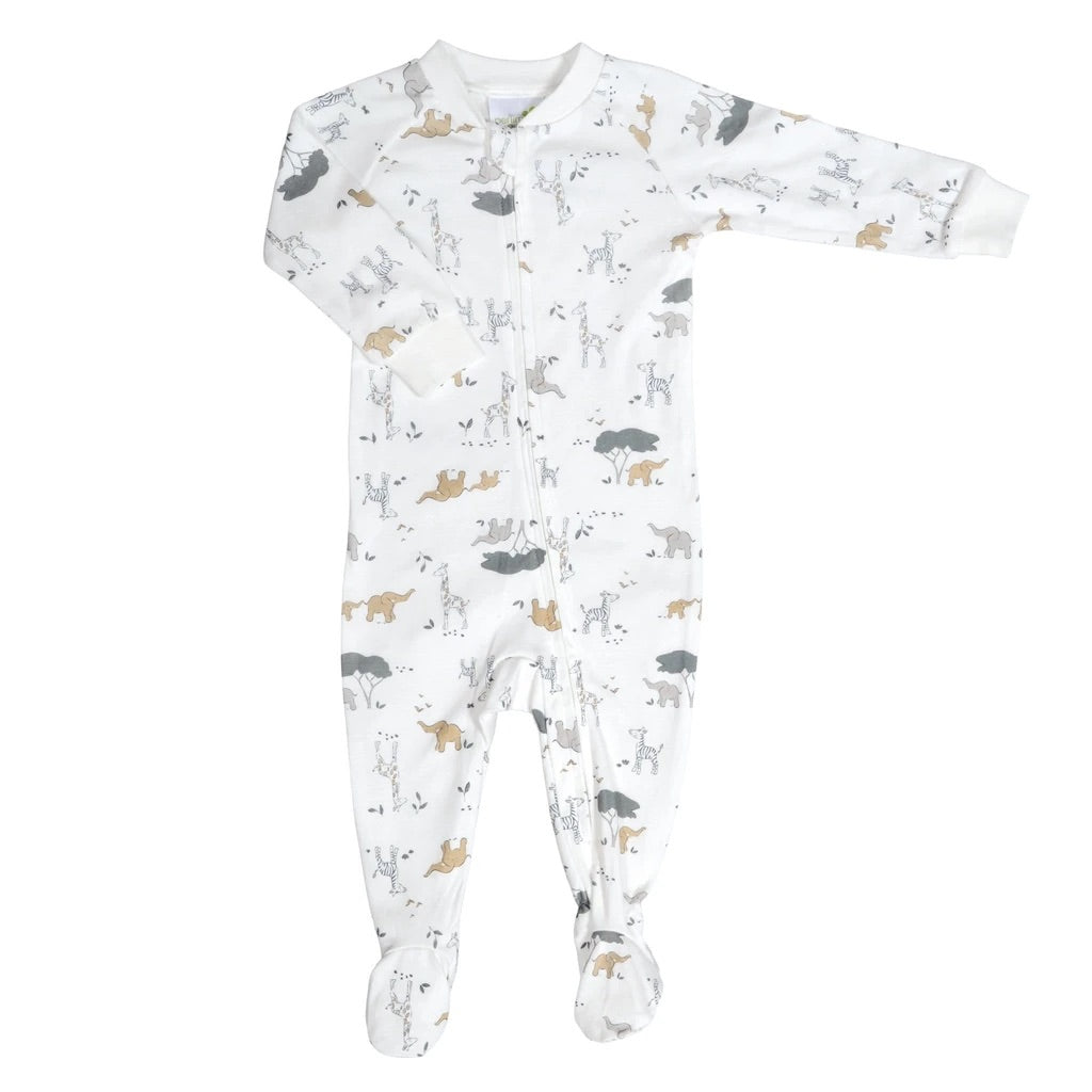 Perlimpinpin - Pyjama pour bébé en bambou - Safari