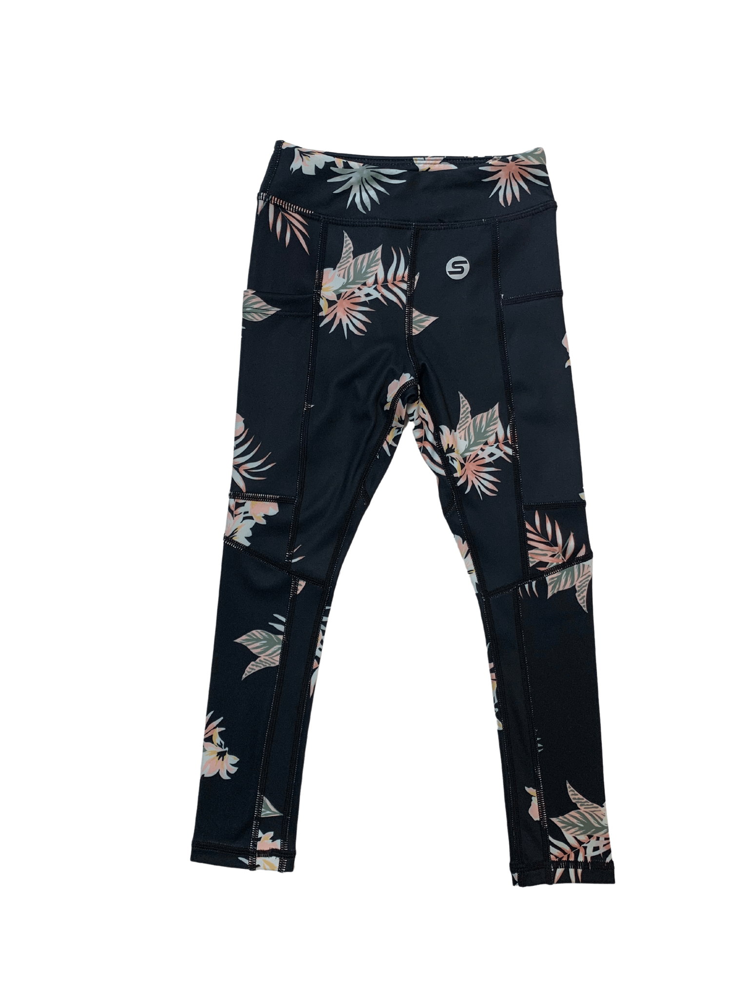 M.I.D - Legging sport - Noir fleuri