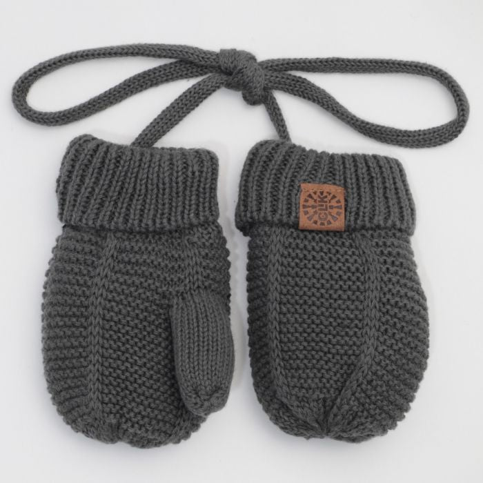 Calikids - Mitaines doublées tricot - charcoal