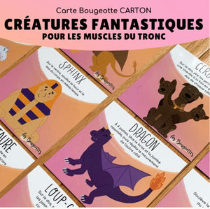 Les bougeottes- cartes créatures fantastiques