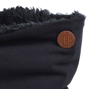 L&P Apparel - Cache cou en coton doublé, noir