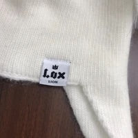 Lox lion - Tuque tricotée douceur cachemire avec double pompons - blanche