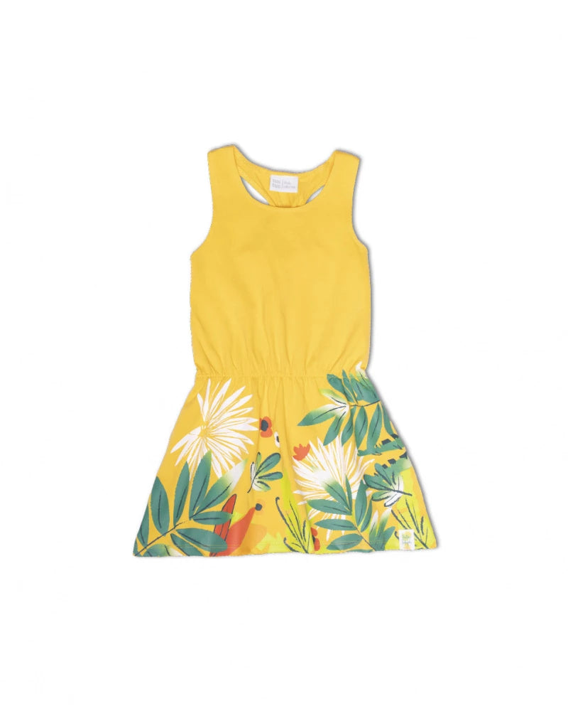 Tuc Tuc - Robe en maille jaune pour fille Tropic Feelings