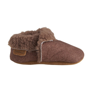 EN-FANT - Pantoufle en laine teddy, brun